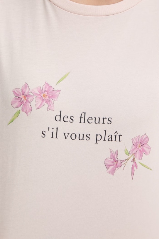 Twinset t-shirt damski bawełniany 261TP2341 różowy