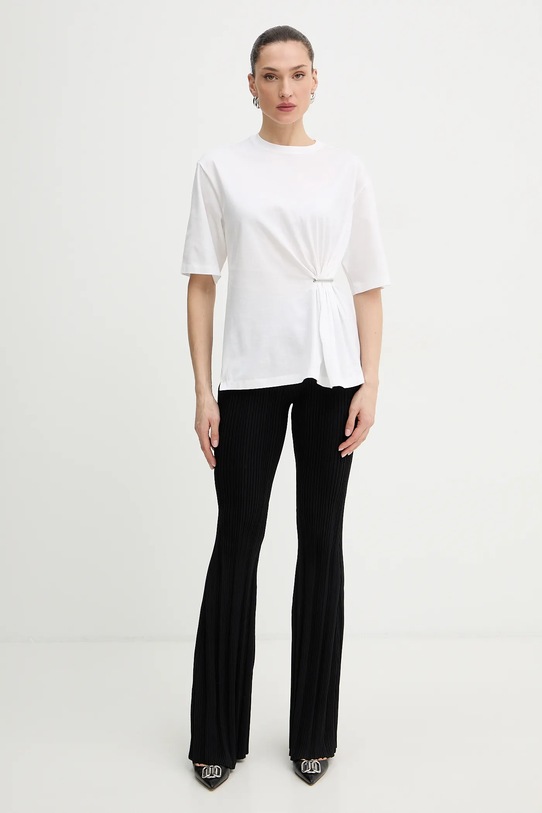 Бавовняна футболка Twinset 261TE2100 бежевий SS26