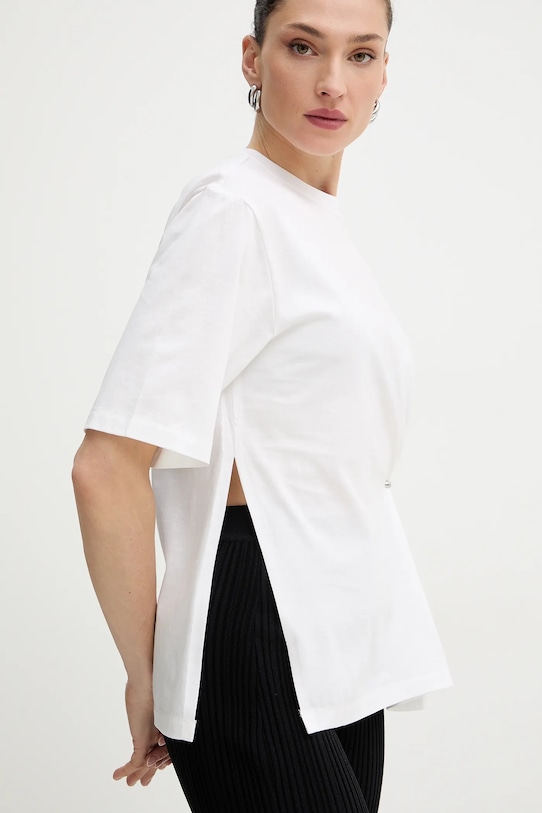 Бавовняна футболка Twinset бежевий 261TE2100