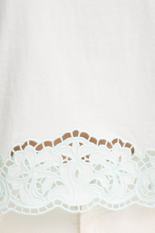 Twinset top bawełniany 261TP2441 turkusowy