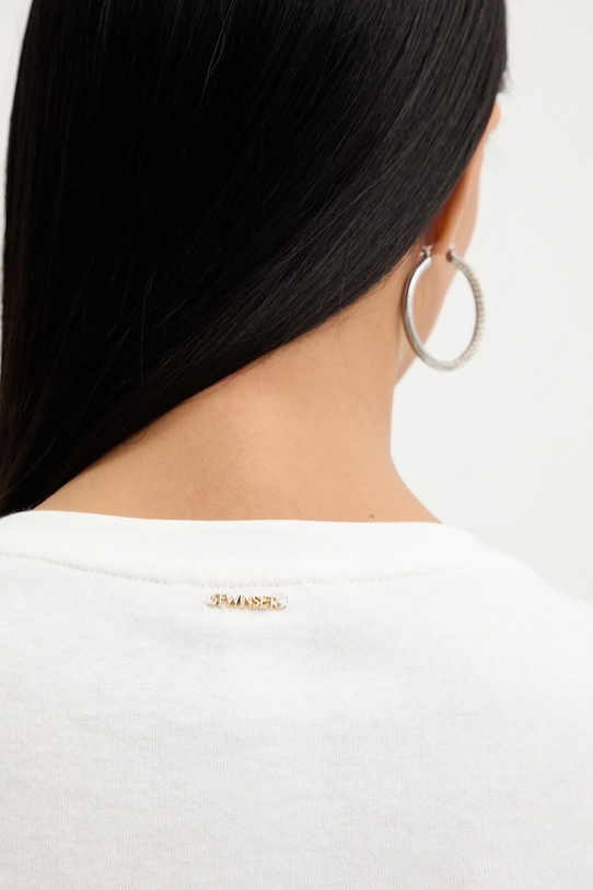 Twinset t-shirt bawełniany 261TP2110 beżowy