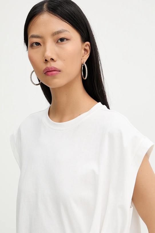 Twinset t-shirt bawełniany beżowy 261TP2112