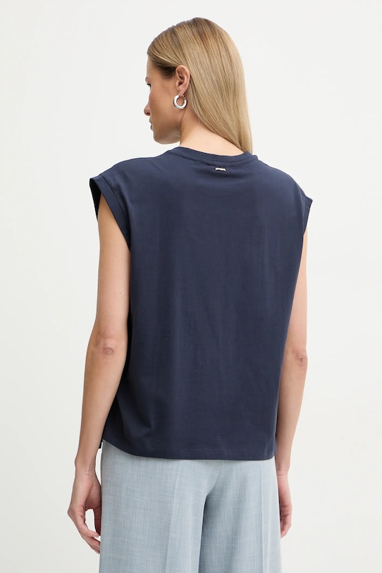 Odzież Twinset t-shirt bawełniany 261TP2112 granatowy