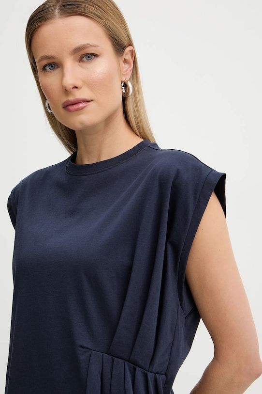 Twinset t-shirt bawełniany granatowy 261TP2112