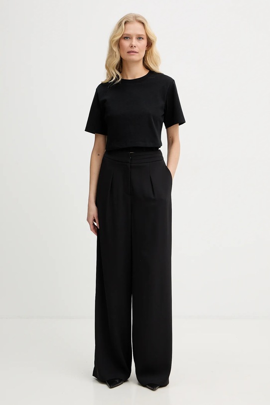 Twinset t-shirt bawełniany 261TP2020 czarny SS26