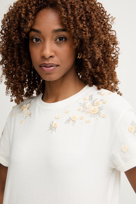 Twinset t-shirt γυναικείο βαμβακερό μπεζ 261TP202C