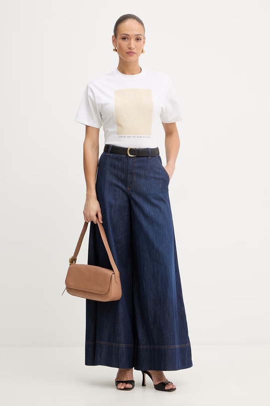 Twinset t-shirt bawełniany 261TE2090 biały SS26