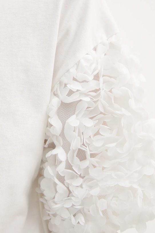 Bombažna kratka majica Twinset 261AP2233 bež