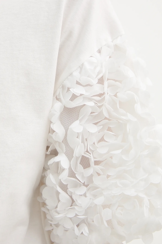 Bombažna kratka majica Twinset 261AP2233 bež