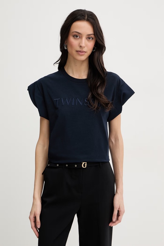 Twinset t-shirt damski granatowy 261LL2MLL