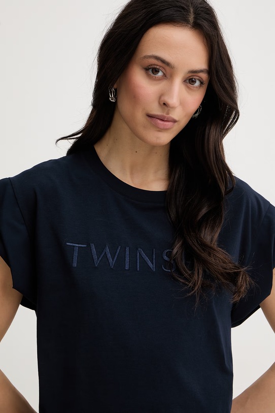 Twinset t-shirt damski granatowy 261LL2MLL