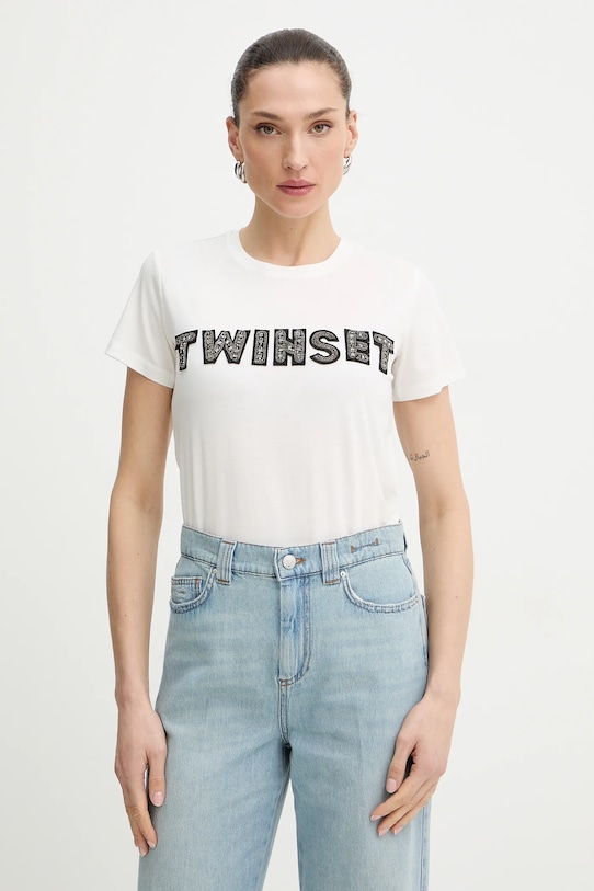 Twinset t-shirt pozostałe beżowy 261LB2PAA