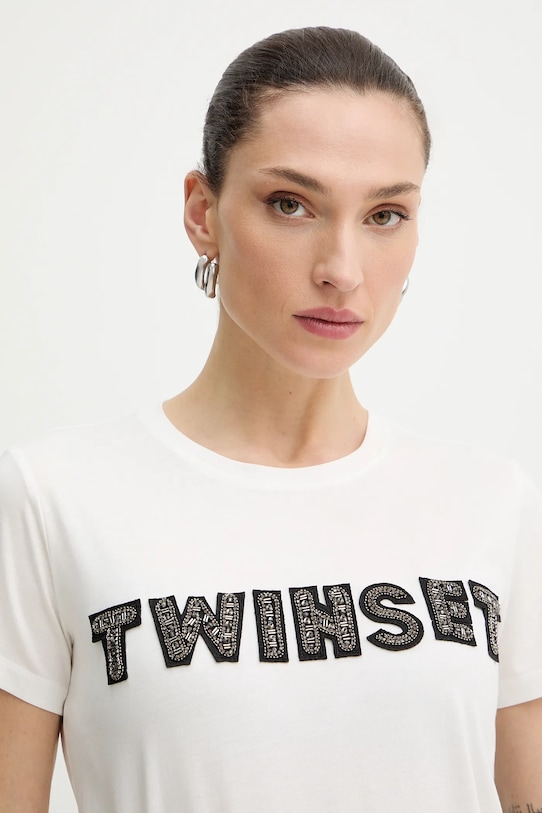 Twinset t-shirt beżowy 261LB2PAA