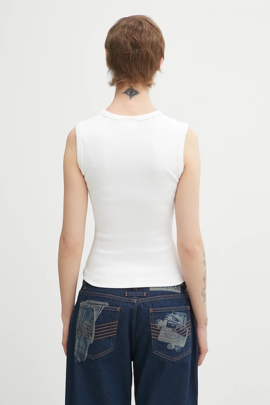 Odzież Axel Arigato top Scoop Ribbed Tank A3868003 biały