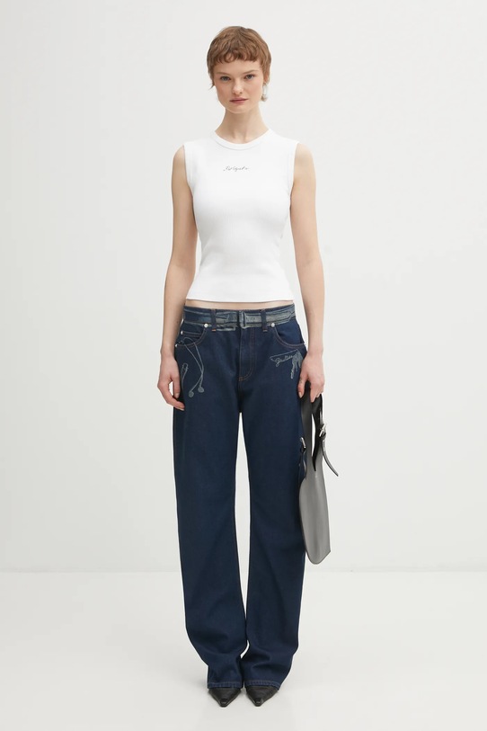 Axel Arigato top Scoop Ribbed Tank A3868003 biały