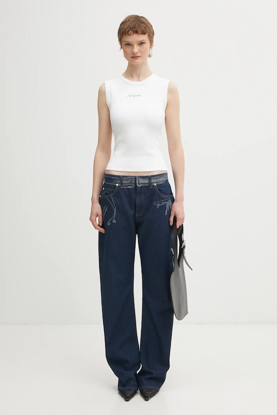 Axel Arigato top Scoop Ribbed Tank A3868003 biały