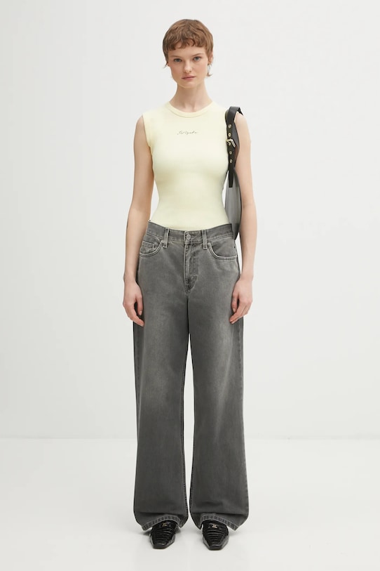 AXEL ARIGATO top Scoop Ribbed Tank A3868001 żółty