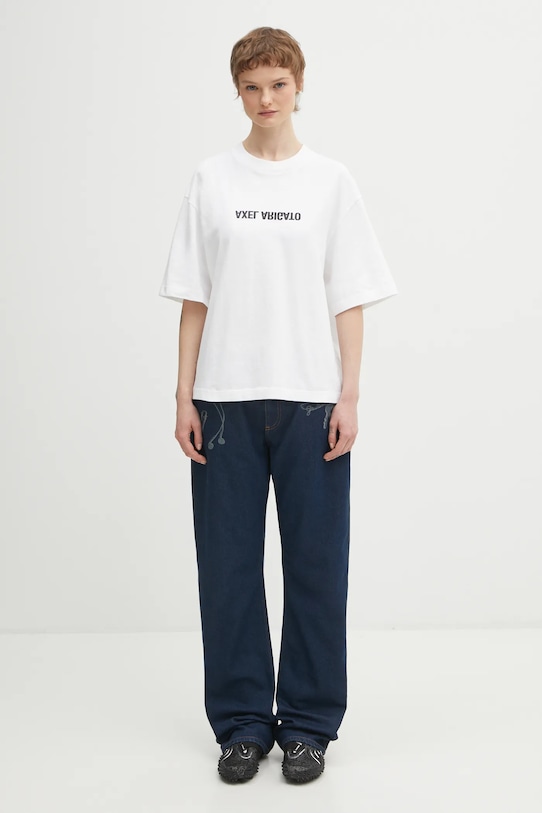 Axel Arigato t-shirt bawełniany DISTORT T-SHIRT A3021001 biały