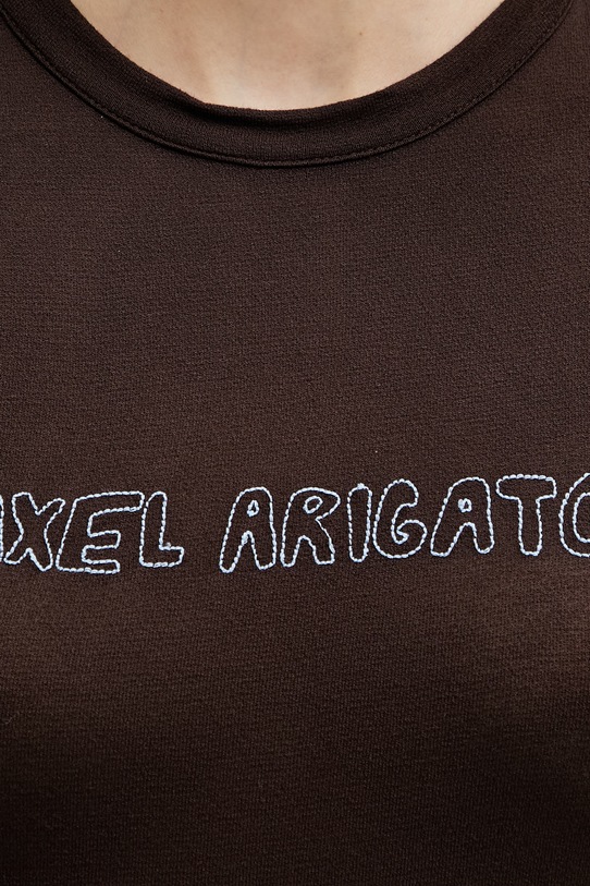 Axel Arigato t-shirt Arigato Sheer Top brązowy A3826003