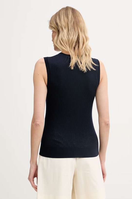 Ρούχα Lacoste Πλεκτό τοπ Γυναικείο λινό AF9988 σκούρο μπλε