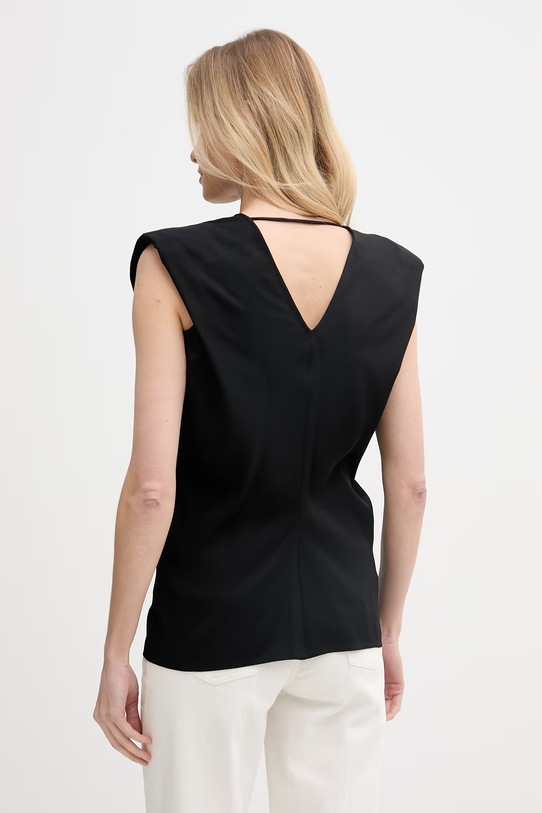 Oblečenie Trussardi blúzka dámska z viskózy D451A000393N čierna