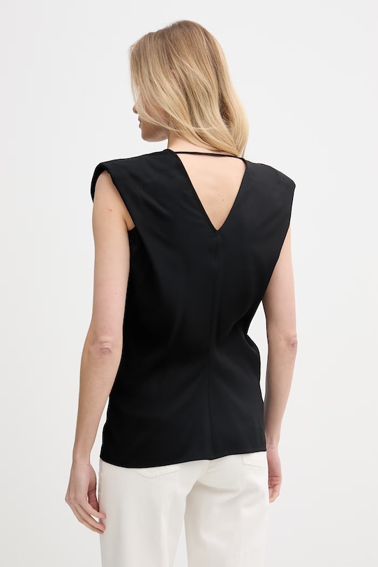 Oblečenie Trussardi blúzka dámska z viskózy D451A000393N čierna