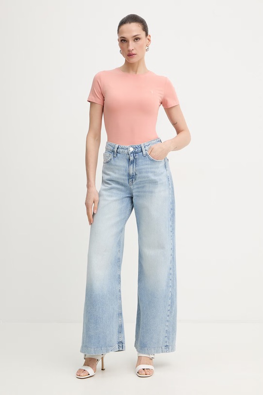 Trussardi t-shirt G1086000240N pomarańczowy SS26