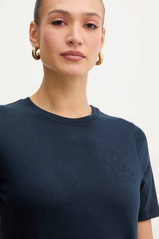 Trussardi t-shirt bawełniany granatowy G1156000243N