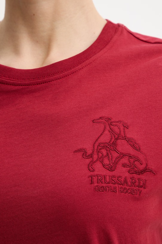 Trussardi t-shirt bawełniany G1156000243N bordowy
