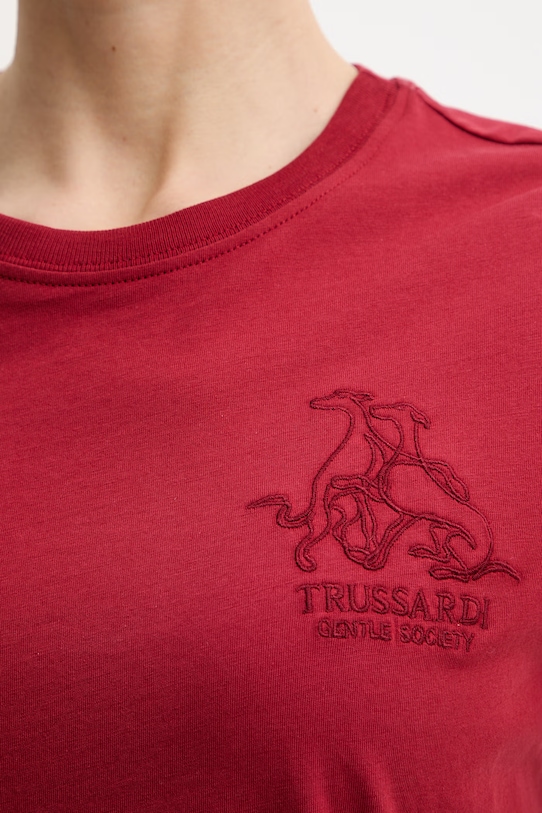 Trussardi t-shirt bawełniany G1156000243N bordowy