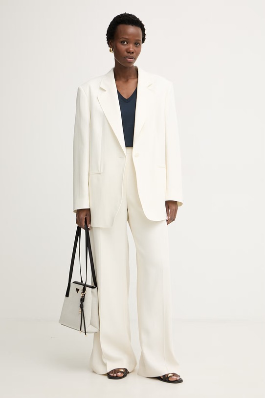 Trussardi T-shirt damski bawełniany G1266000228N granatowy SS26