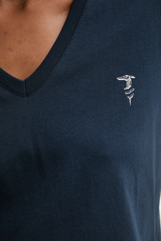 Trussardi T-shirt damski bawełniany G1266000228N granatowy