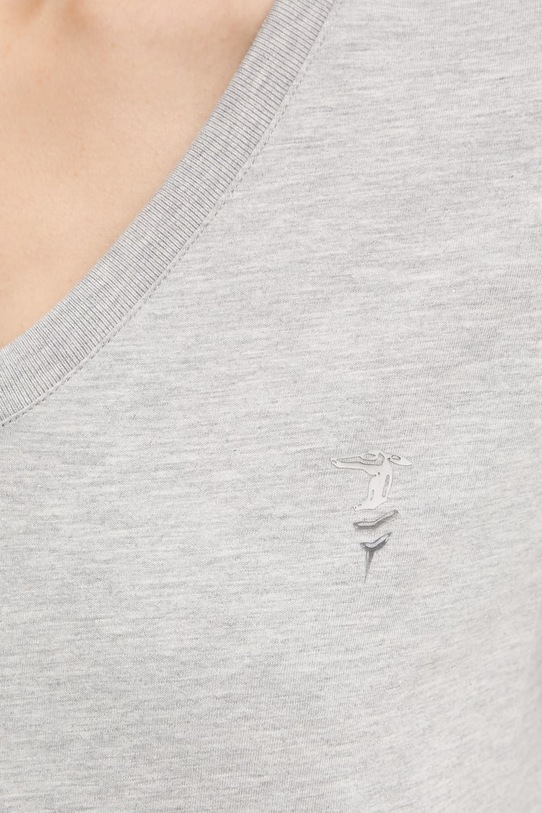 Trussardi t-shirt damski z bawełną G1266500254N szary