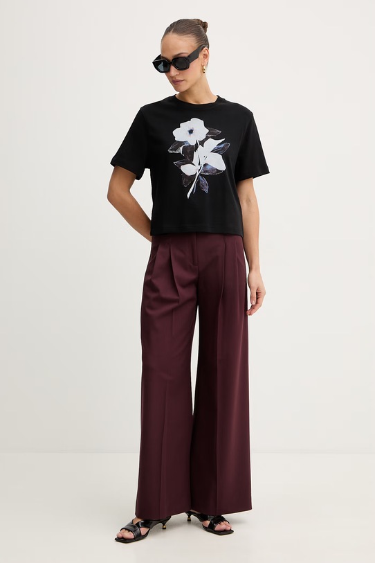 Trussardi t-shirt bawełniany G1326100244N czarny SS26