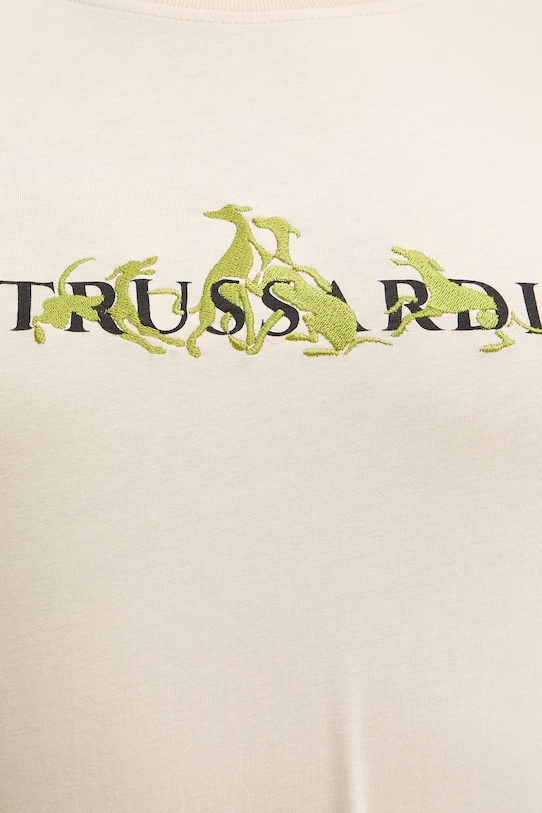 Trussardi t-shirt bawełniany G1336000245N beżowy