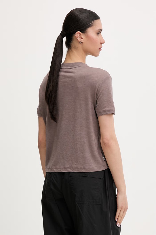 Odzież Icebreaker T-shirt damski wełniany Seed IB0A57FY0KW1 brązowy