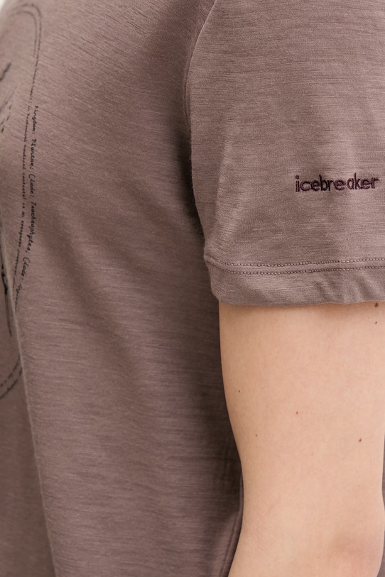 Icebreaker T-shirt damski wełniany Seed IB0A57FY0KW1 brązowy