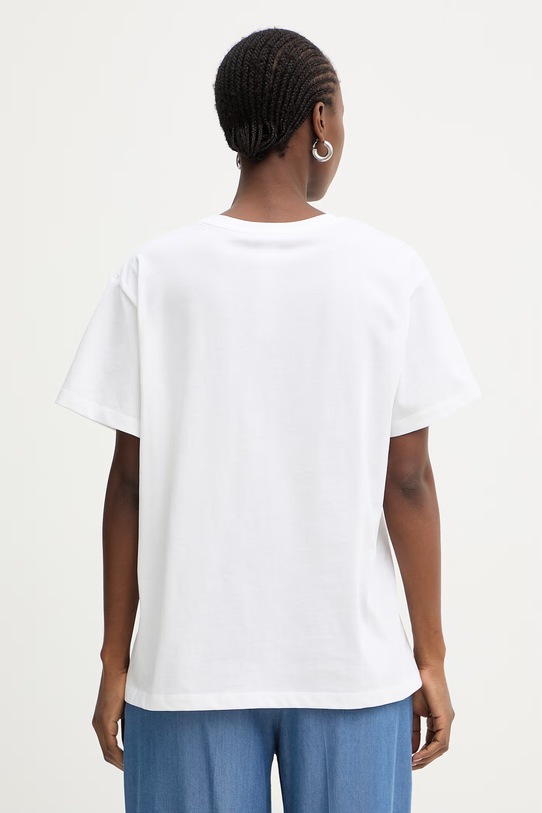 Ρούχα Twinset Τοπ basic t-shirt Γυναικείο βαμβακερό 261TT2450 λευκό