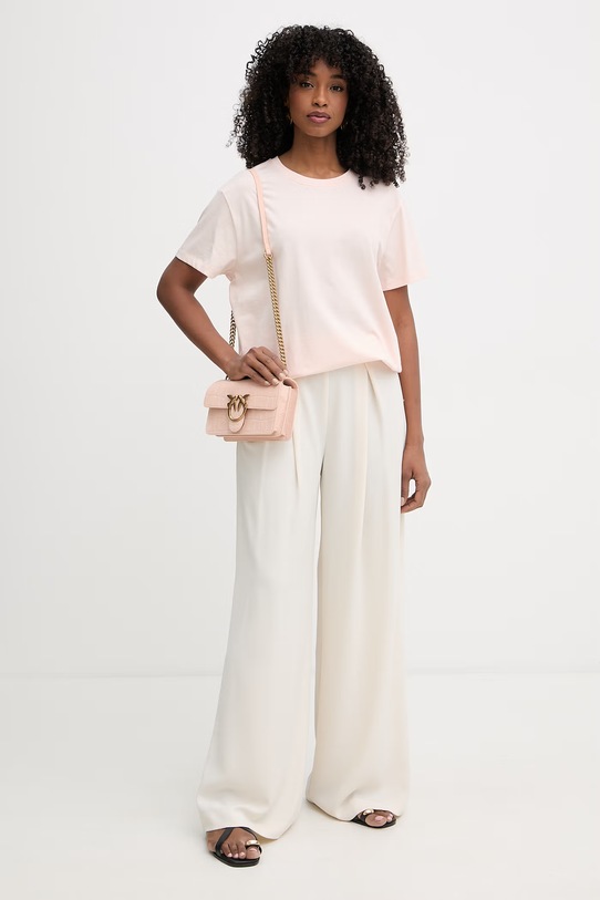 Twinset t-shirt basic damski bawełniany 261TT2450 różowy SS26