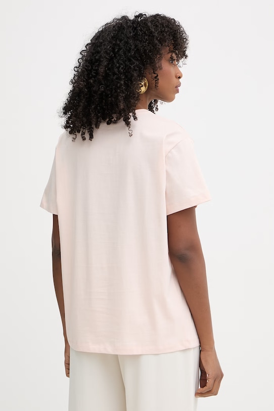 Abbigliamento Twinset maglietta basic da donna in cotone 261TT2450 rosa