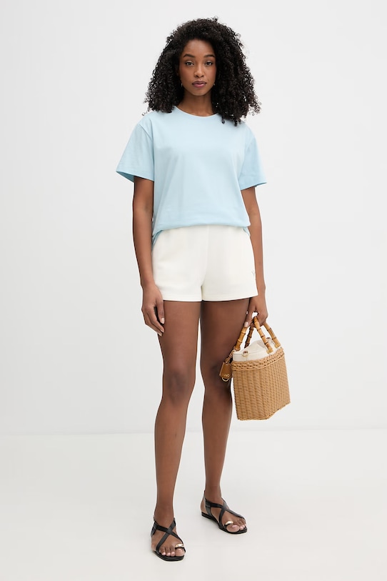 Twinset t-shirt basic damski bawełniany 261TT2450 niebieski SS26