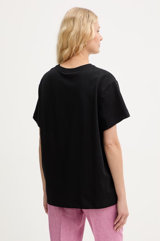 Oblečenie Twinset basic tričko dámske bavlnené 261TT2450 čierna