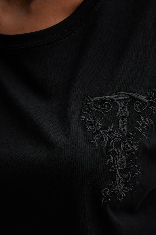 Twinset dámske bavlnené oversize tričko 261TT2380 čierna