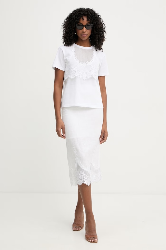 Twinset t-shirt damski bawełniany 261TT2490 biały SS26