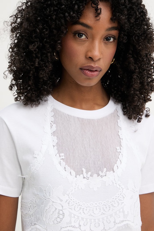 Twinset t-shirt damski bawełniany biały 261TT2490