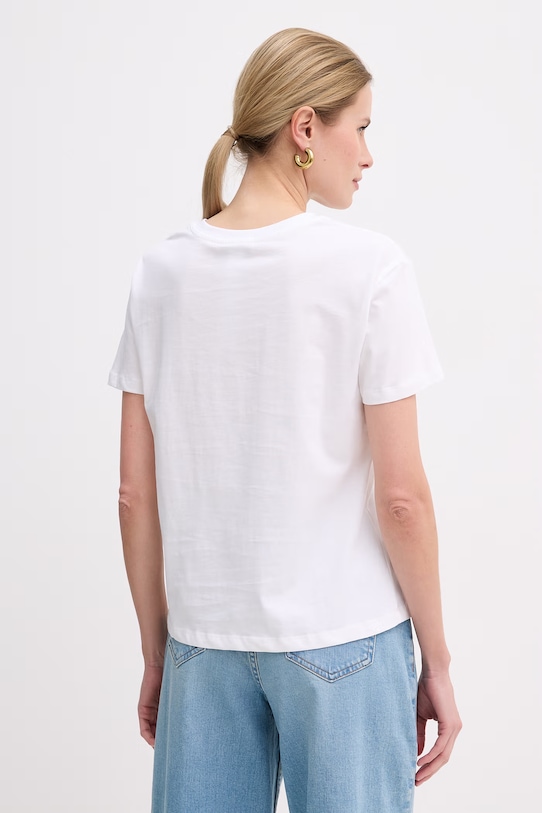 Odzież Twinset t-shirt damski bawełniany 261TT2271 beżowy