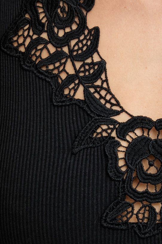 Twinset top ženski od pamuka 261TT2360 crna