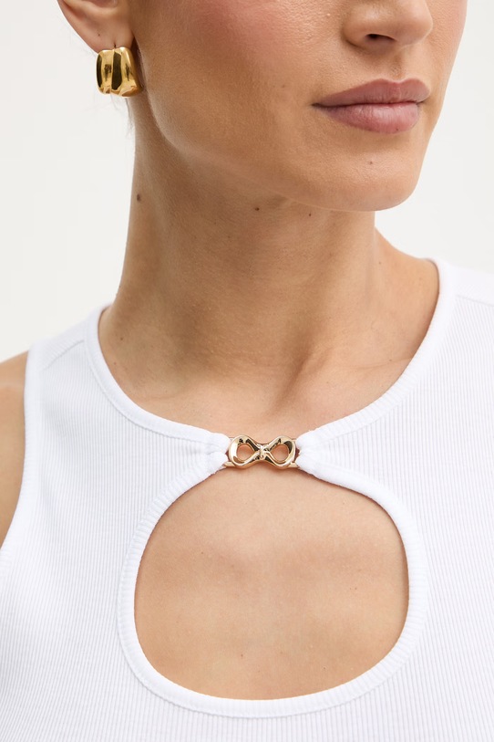 Bavlnený top Twinset 261TT2280 biela