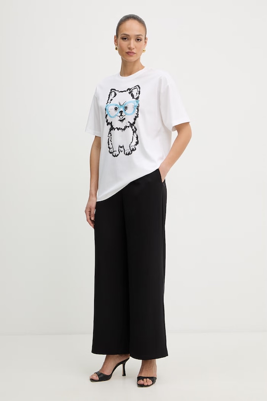 Twinset t-shirt damski bawełniany 261AQ2010 biały SS26