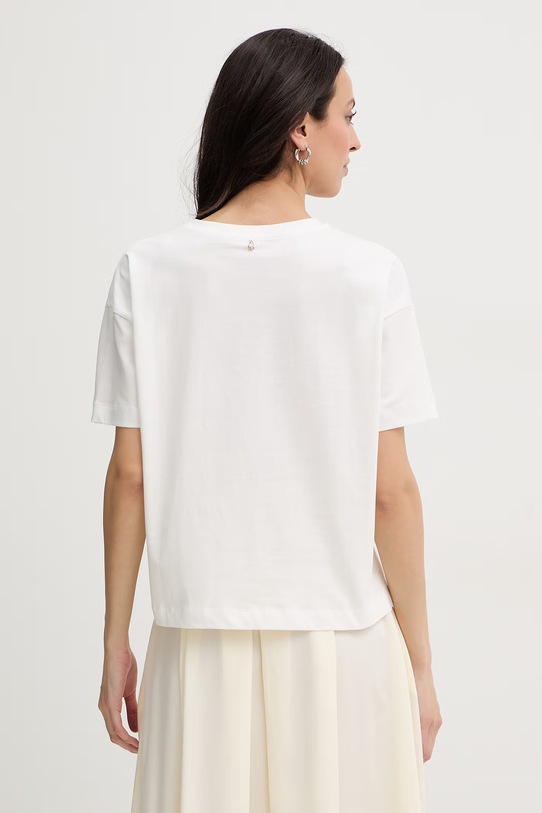 Odzież Twinset t-shirt damski bawełniany 261AT2150 biały
